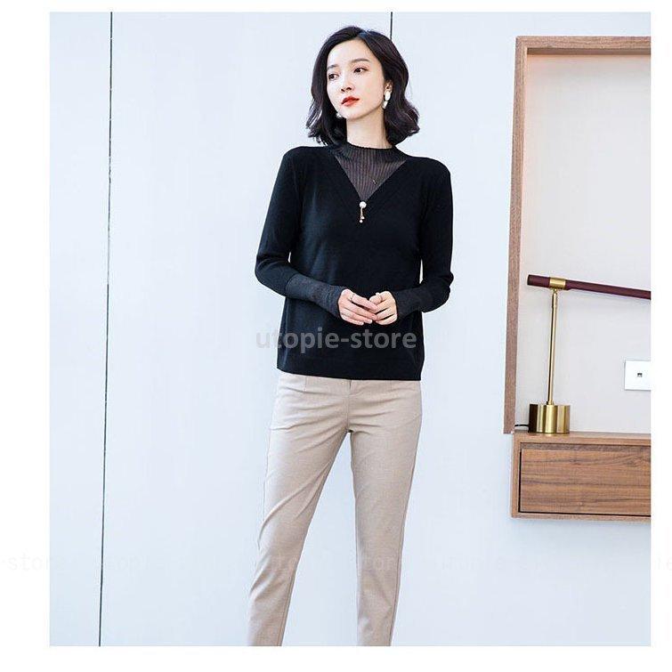 セーター レディース ニット 秋冬 40代 30代 韓国風 長袖 セーター ハイネック トップス 大きいサイズ あったか ゆったり 大人 可愛い おしゃれ ピンク 白 黒 紫 超安い