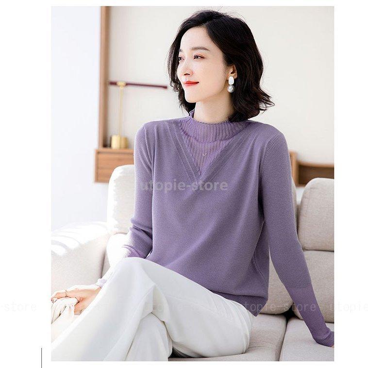 セーター レディース ニット 秋冬 40代 30代 韓国風 長袖 セーター ハイネック トップス 大きいサイズ あったか ゆったり 大人 可愛い おしゃれ ピンク 白 黒 紫 超安い