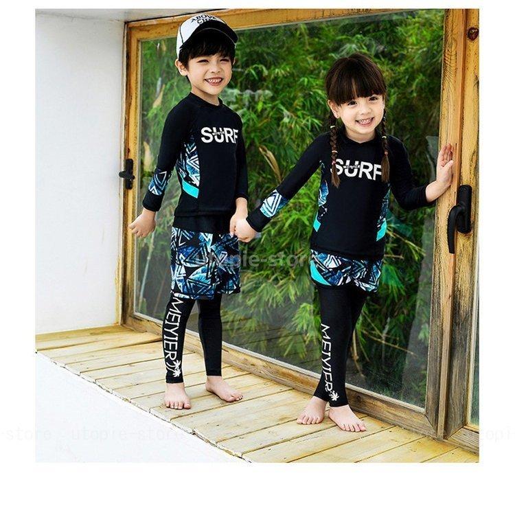 最大40 Offクーポン キッズ 水着 男の子 トランクス 子供水着 女の子 こども 子供用 セパレート 3点セット ジュニア 長袖 ラッシュガード フィットネス ベビー水着 Cisama Sc Gov Br