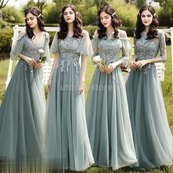 パーティードレス ロングドレス 演奏会 ドレス レディース 結婚式 ワンピース 4タイプ ロング丈 ピアノ 発表会 お呼ばれ 二次会 披露宴 上品 大人 全ての