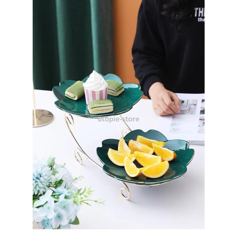 大放出セール 食器 キッチン雑貨 カトラリー お皿 プレート ギフト プレゼント 二段 使いやすい オシャレ お菓子 ゴールド グリーン休日 お洒落 リラックス Aie80 Columbiatools Com