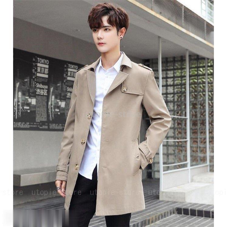 トレンチコート メンズ ビジネスコート ロングコート テーラード ジャケット アウター コート 5 Off