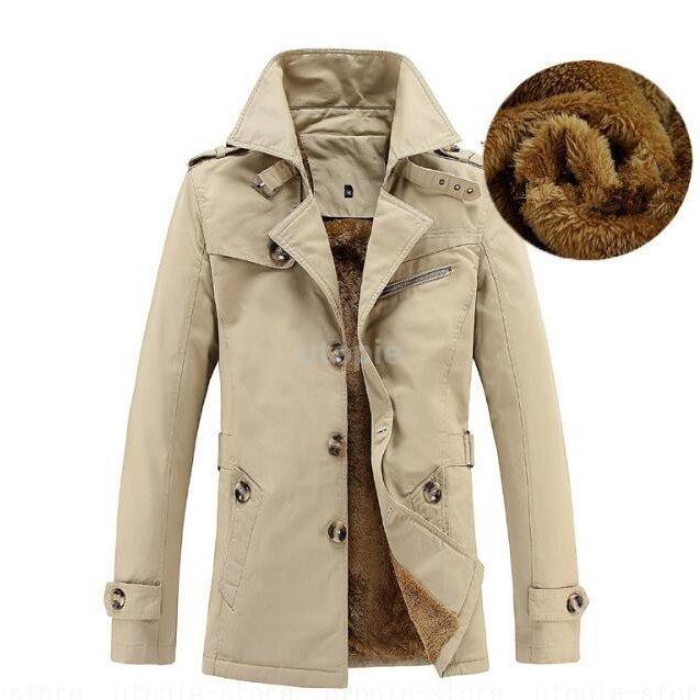 トレンチコート メンズ アウター コート 秋 冬 21 ミドル ブルゾンコート 厚ボアアウター ファー付き厚手ジャケット ショートコート 裏起毛 スリム冬 セール特価品
