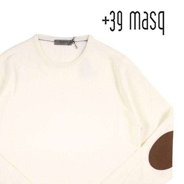 +39 masq（マスク） 丸首セーター 4010 ホワイト S 21280wh 【W21280】｜utsubostock