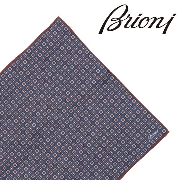 Brioni（ブリオーニ） ポケットチーフ HAND POLLED HANDKERIC ネイビー 