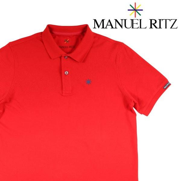 Manuel Ritz（マニュエル　リッツ） 半袖ポロシャツ 2632M001 レッド M 21837rd 【S21837】｜utsubostock