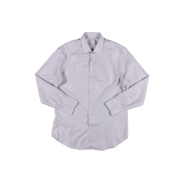 ETRO（エトロ） 長袖シャツ 11451 ホワイト x ネイビー 44  / 大きいサイズ uts2420