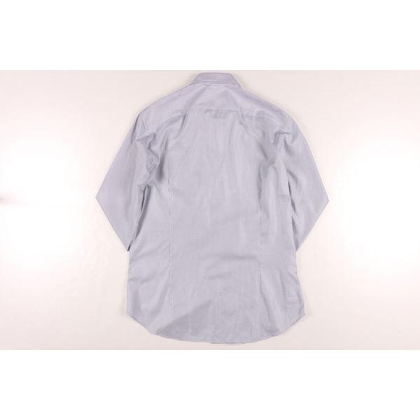 ETRO（エトロ） 長袖シャツ 11451 ホワイト x ネイビー 44  / 大きいサイズ uts2420