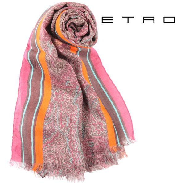 ETRO（エトロ） ストール 5020 マルチカラーパープル 23003pu 【A23004】｜utsubostock