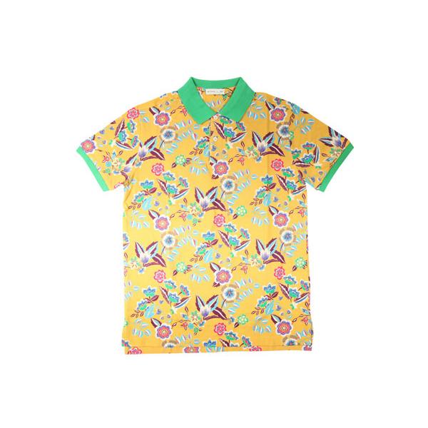 ETRO （エトロ） 半袖ポロシャツ 1Y040-4059 イエローxグリーン L 【A23062】_1