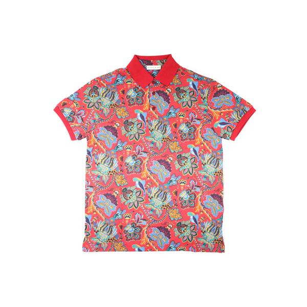 ETRO （エトロ） 半袖ポロシャツ 1Y800-4057 レッドxマルチカラー S 23072rd 【A23074】_1