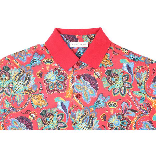 ETRO （エトロ） 半袖ポロシャツ 1Y800-4057 レッドxマルチカラー S 23072rd 【A23074】_2