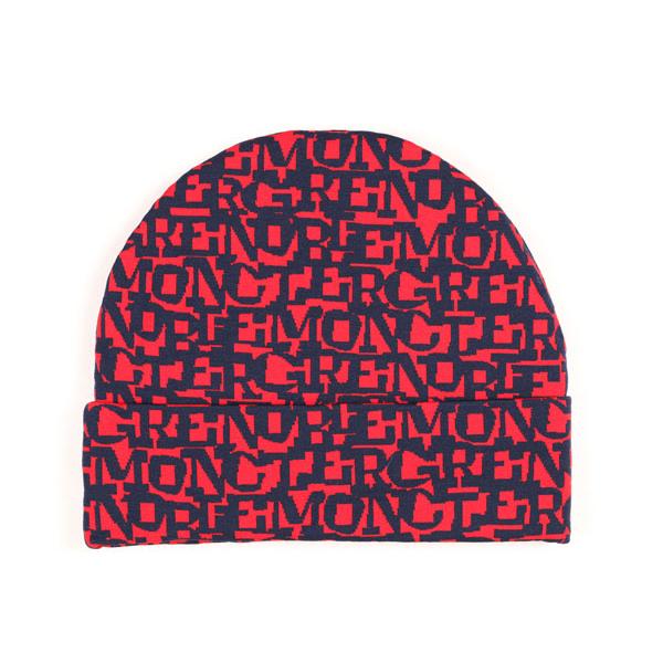 MONCLER（モンクレール） ニット帽 BERRETTO レッドxネイビー ONESIZE