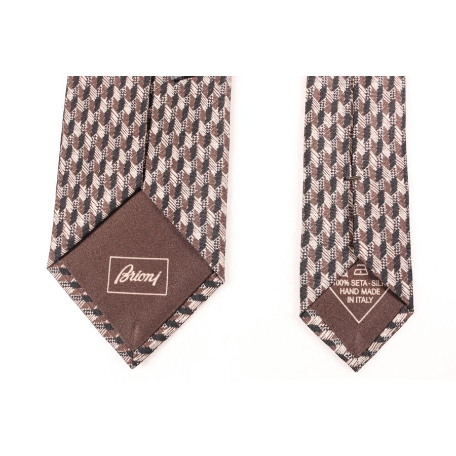 【タグ付未使用】Brioni ブリオーニ ネクタイ ブラウン 総柄 brioni （ブリオーニ） ネクタイ STANDARD TIE 8X 150 ブラウン