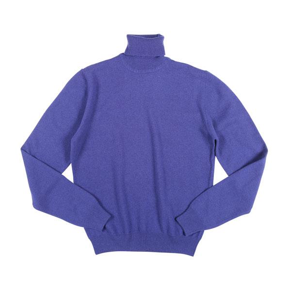 CASH&WOOL（カシ＆ウール） タートルネックセーター 1213 ブルー 52 24653bl  uts2410
