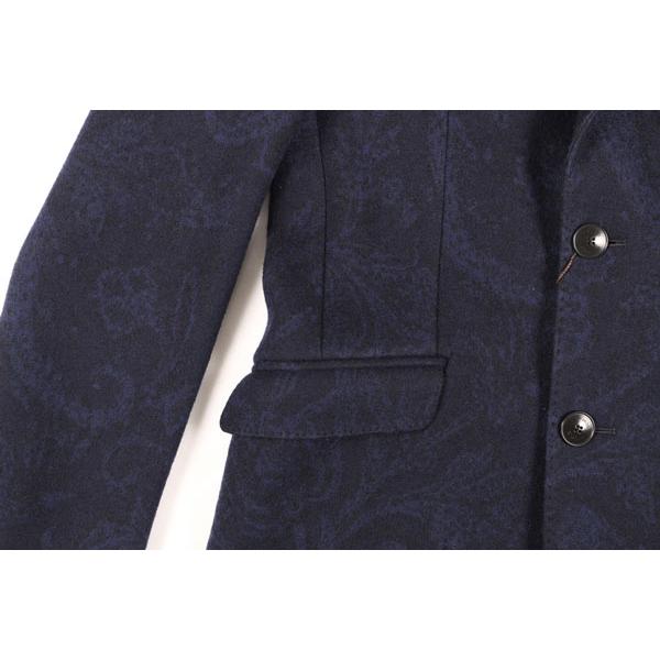 ETRO（エトロ） チェスターコート 1C824 ネイビーxブルー 48 【w25184