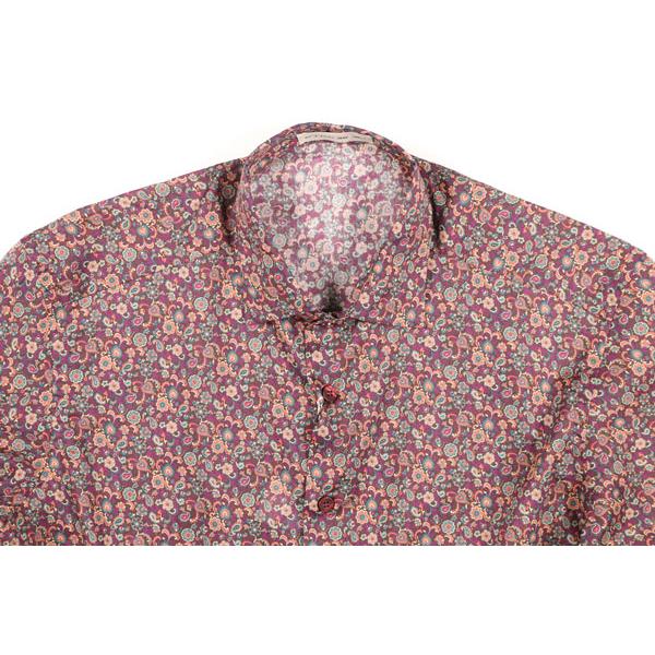ETRO（エトロ） 長袖シャツ 1K094 ワインレッドxマルチカラー 42 25202