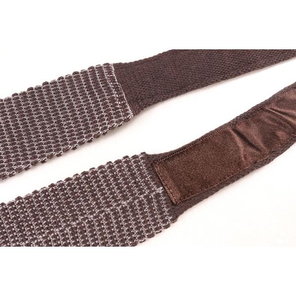 Brioni （ブリオーニ） ネクタイ TRICOT TIE 150X6 ブラウンxシルバー