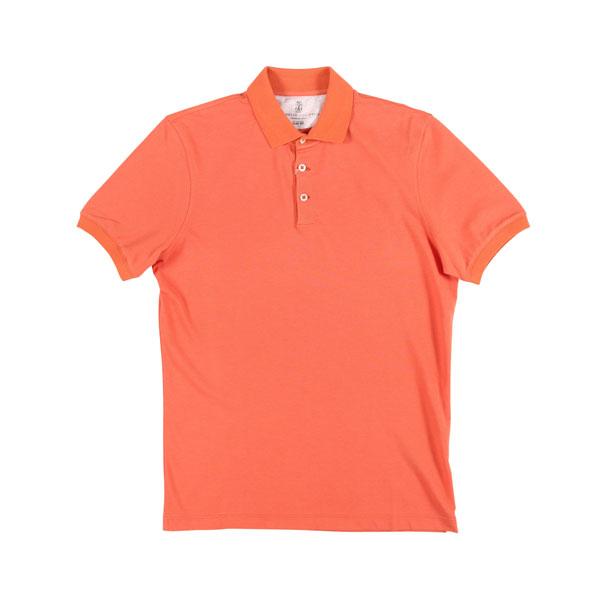 BRUNELLO CUCINELLI（ブルネロクチネリ） 半袖ポロシャツ M0T638356 オレンジ L 26042