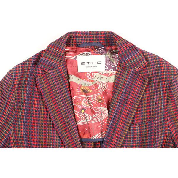 ETRO（エトロ） ジャケット 1N101 レッドxマルチカラー XL 26155 【S26157】の画像