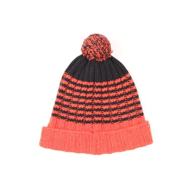 GUCCI（グッチ） ニット帽 397991 4G206 7560 オレンジ x ブラック M