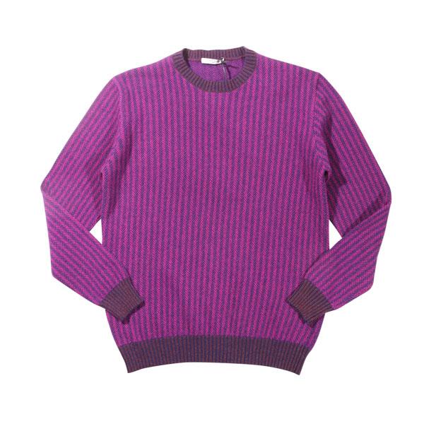 CIRCOLO（チルコロ） 丸首セーター CN2896 パープル L  uts2420