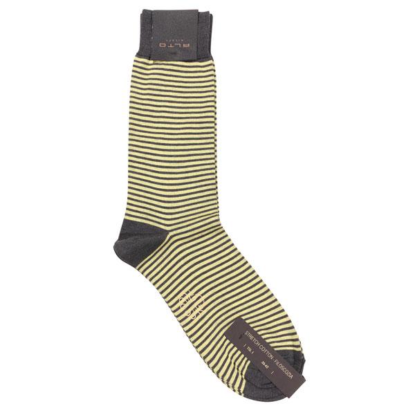 ALTO MILANO （アルトミラノ） ソックス PEAM1553UC イエローxグレー 39-42 28528ye 【A28529】 | 