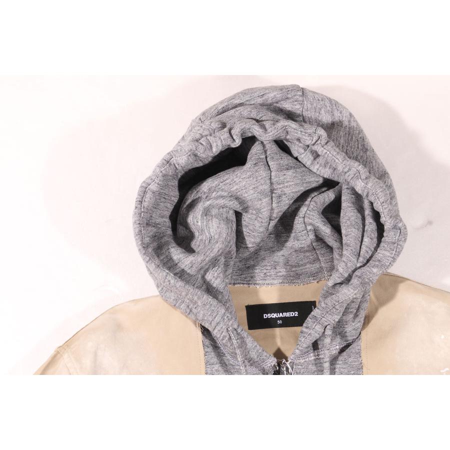 DSQUARED2 （ディースクエアード） ブルゾン S74AM1261S3902 ベージュxグレー 50 【A29331】の画像
