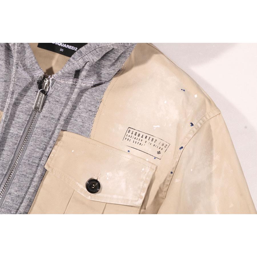 DSQUARED2 （ディースクエアード） ブルゾン S74AM1261S3902 ベージュxグレー 50 【A29331】の画像