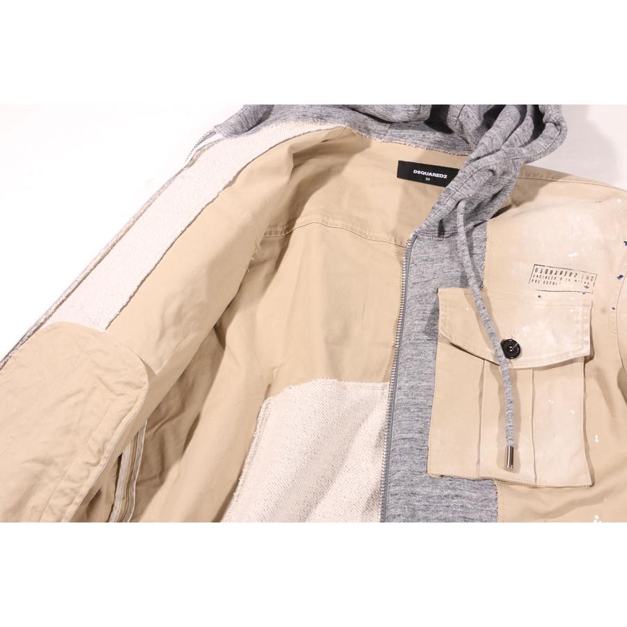 DSQUARED2 （ディースクエアード） ブルゾン S74AM1261S3902 ベージュxグレー 50 【A29331】の画像