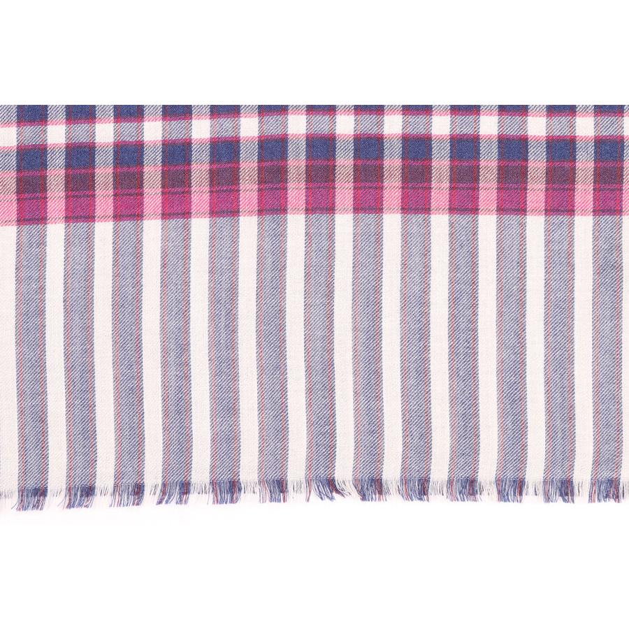 ETRO（エトロ） ストール 13983/9402 ネイビーxピンク 【A30503