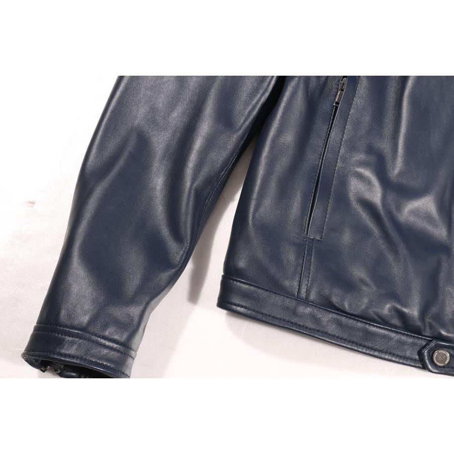 TAGLIATORE（タリアトーレ） レザージャケット STANFORD ネイビー 48