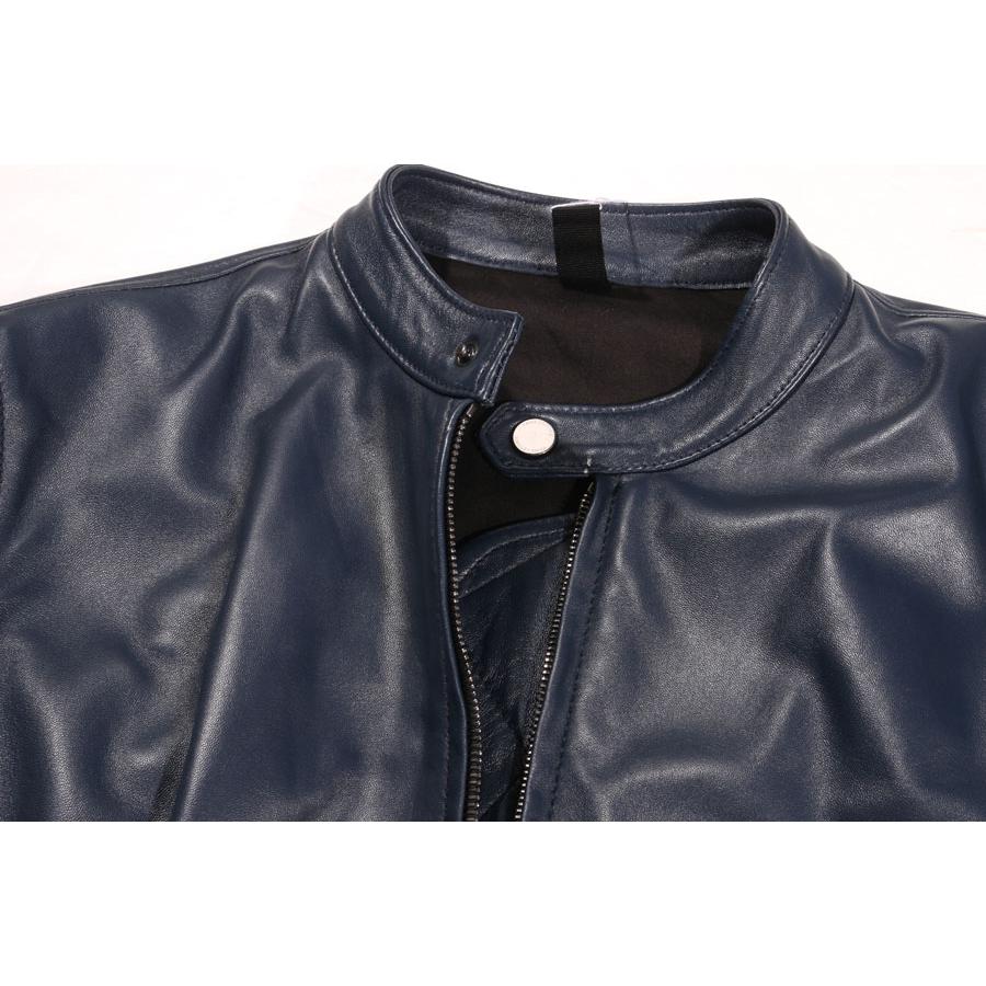 TAGLIATORE（タリアトーレ） レザージャケット STANFORD ネイビー 48
