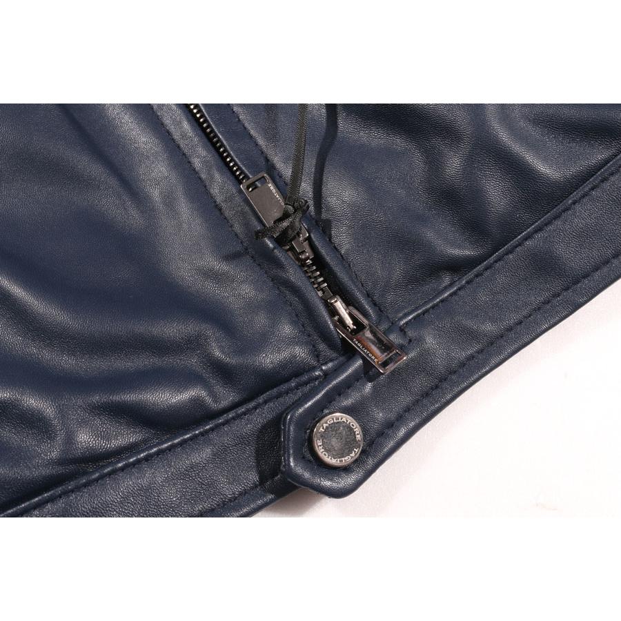 TAGLIATORE（タリアトーレ） レザージャケット STANFORD ネイビー 48