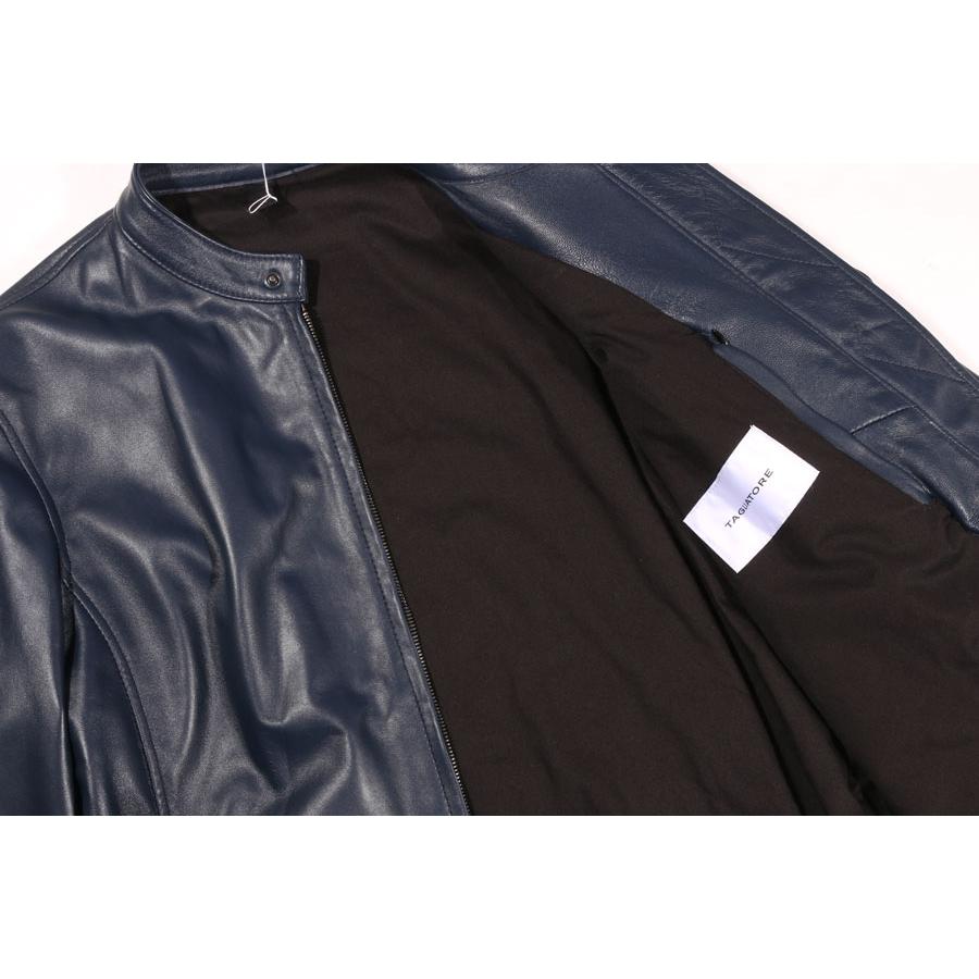 TAGLIATORE（タリアトーレ） レザージャケット STANFORD ネイビー 48