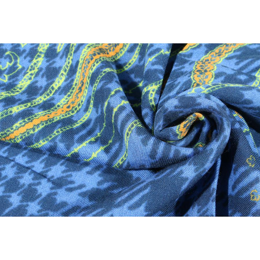 エトロシルクストール 未使用 箱入り ブルー系 ETRO（エトロ