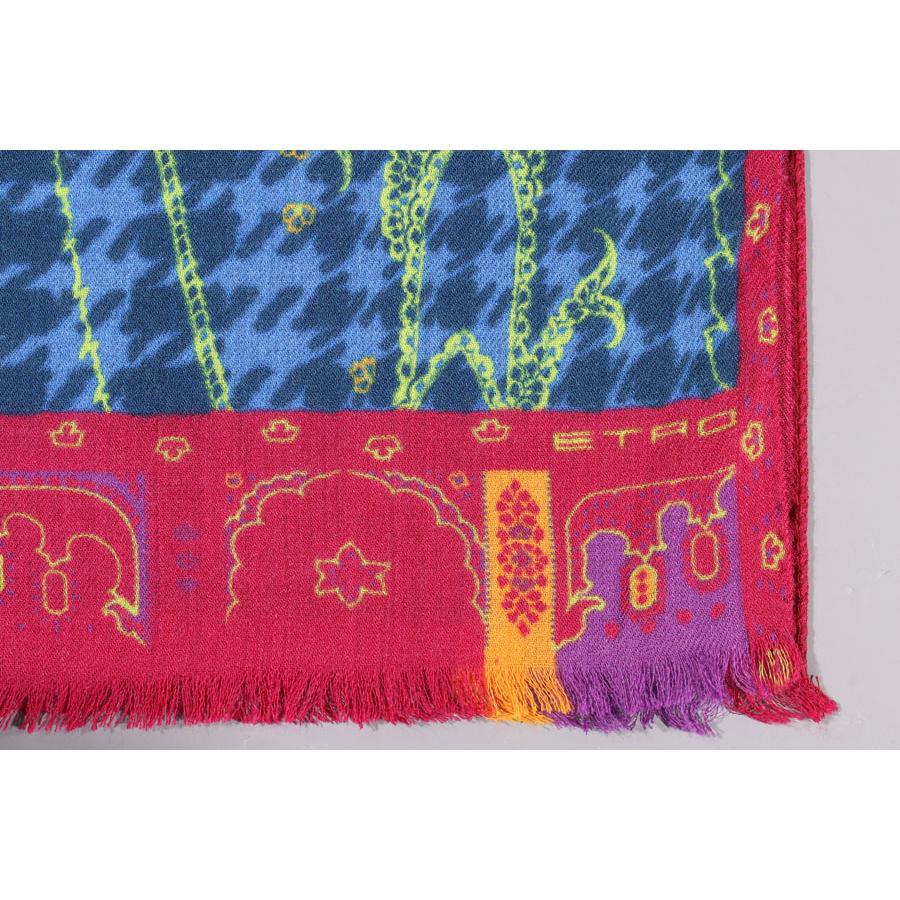 ETRO（エトロ） ストール 10007 4011 ブルーxピンク 30726bl 【W30726