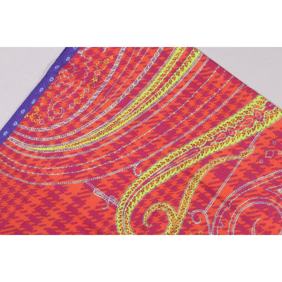 ETRO （エトロ） ストール 10007 4011 オレンジxパープル 30726or