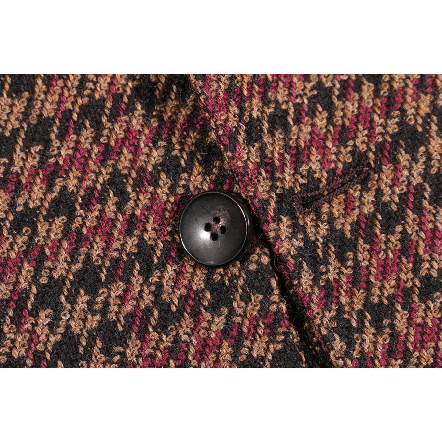 LARDINI （ラルディーニ） ジャケット 981AV ブラウンxワインレッド 48 【A31039】の画像
