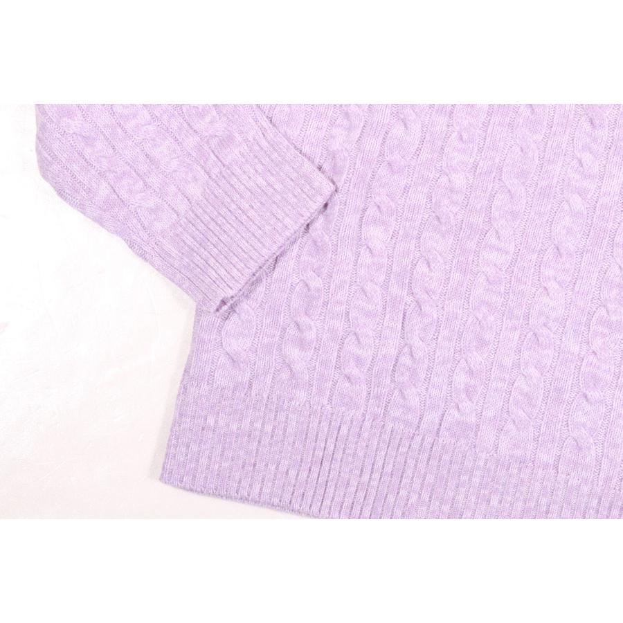 BALLANTYNE 100%カシミヤ ニットセーター 紫 BALLANTYNE】バランタイン 100％カシミヤR-ネックセーター新品