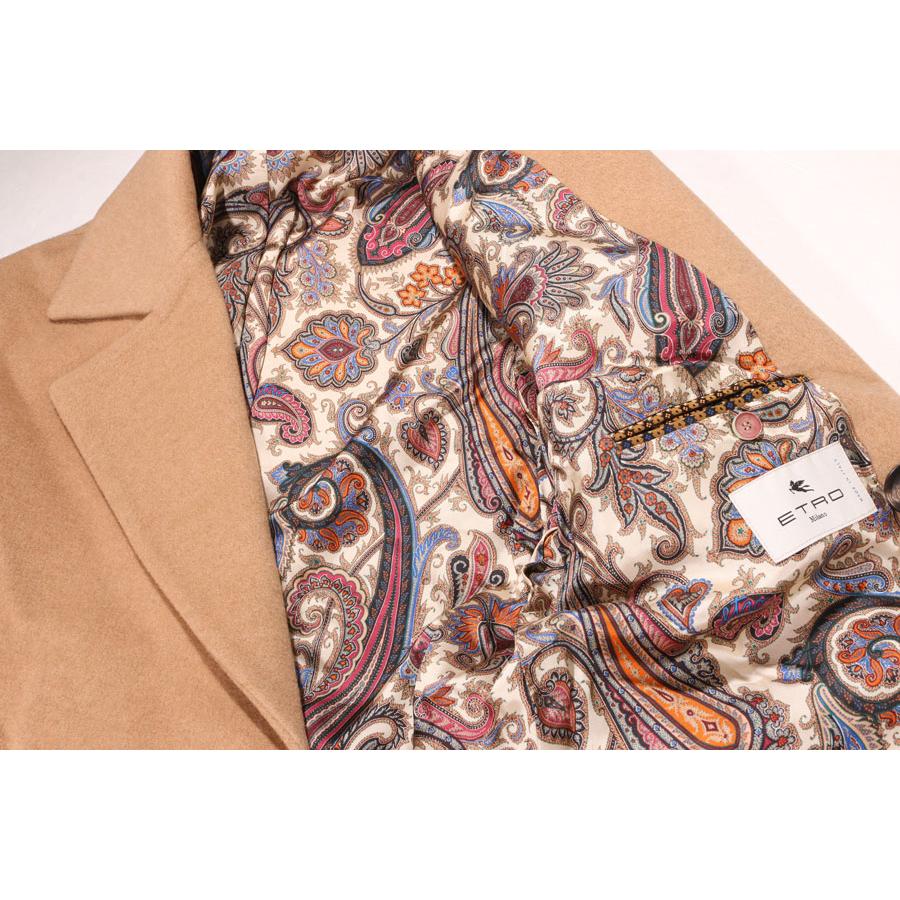 美品　エトロ　コート　ロング　ツイード　オレンジ　40 L相当　ETRO ETRO（エトロ） トレンチコート 1C366/0096 ベージュ 48 【W32187