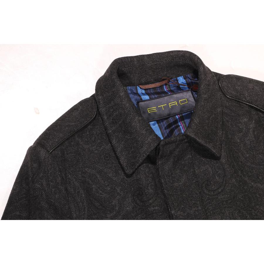 ETRO （エトロ） ステンカラーコート 11S00/0206 グレー 50 【W32194】の画像