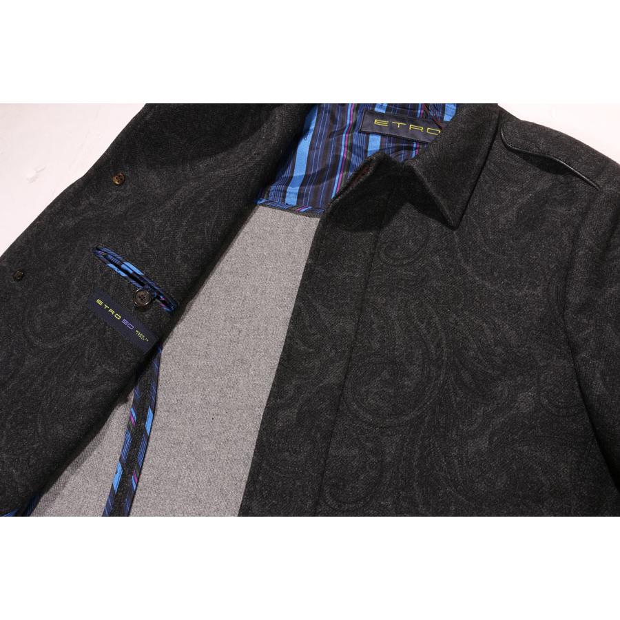 ETRO （エトロ） ステンカラーコート 11S00/0206 グレー 50 【W32194】の画像