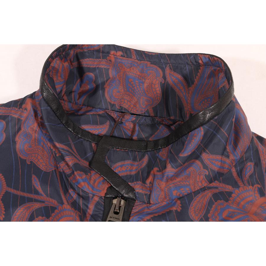 ETRO（エトロ） ブルゾン 1S171/4148 ネイビーxブラウン M 【W32197