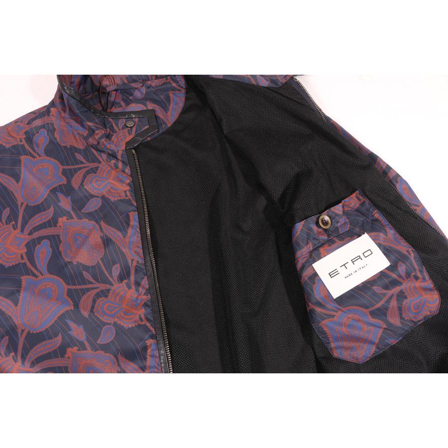ETRO（エトロ） ブルゾン 1S171/4148 ネイビーxブラウン M 【W32197