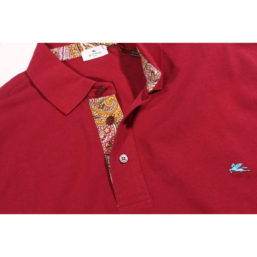 ETRO（エトロ） 長袖ポロシャツ U22 1Y910 9990 ワインレッド 3XL
