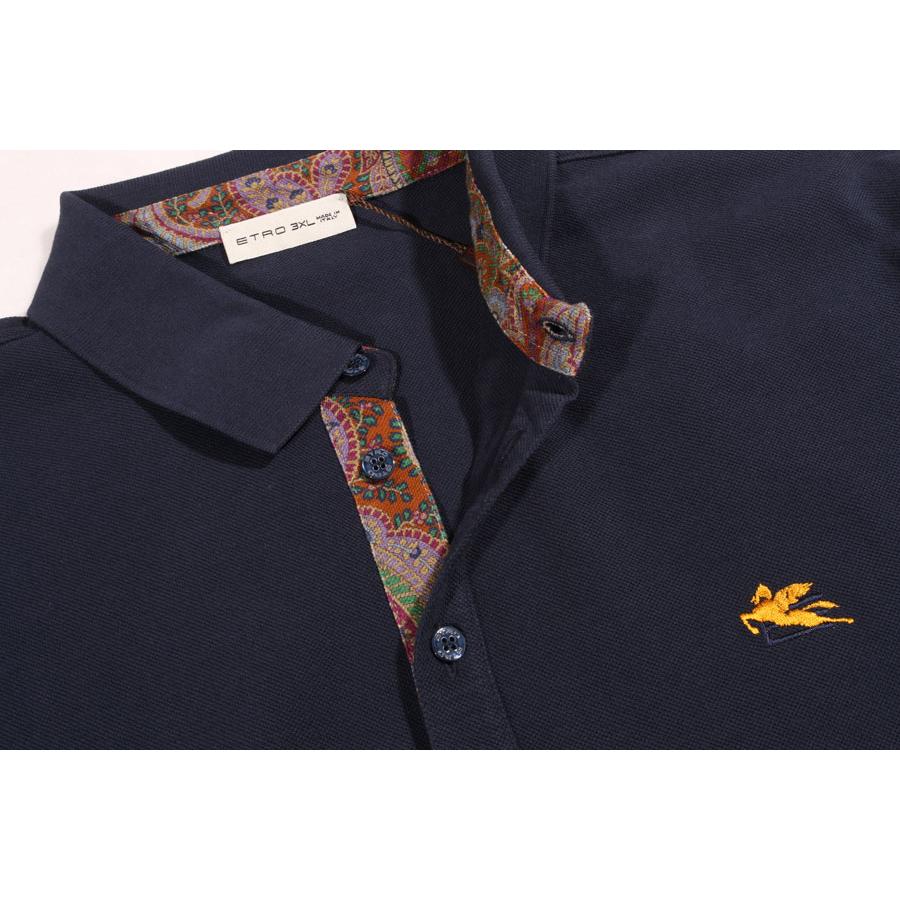 ETRO（エトロ） 長袖ポロシャツ U20 1Y910 9770 ネイビー 3XL 32250nv 