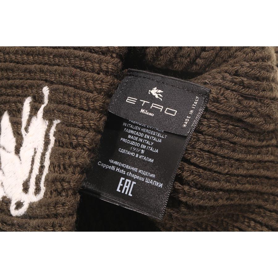 ETRO（エトロ） ニット帽 R21 15267 9481 カーキ 32256kh 【W32256