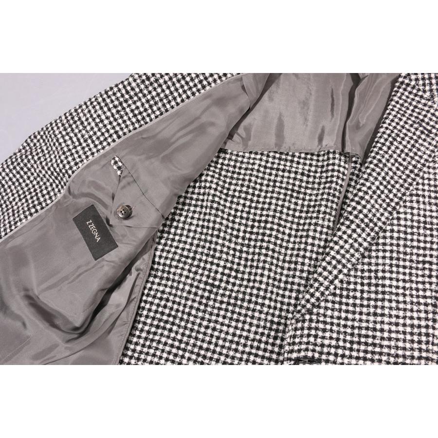 Z.ZEGNA（ジーゼニア） ジャケット 450750 ホワイトxブラック 52 32313 【W32314】の画像