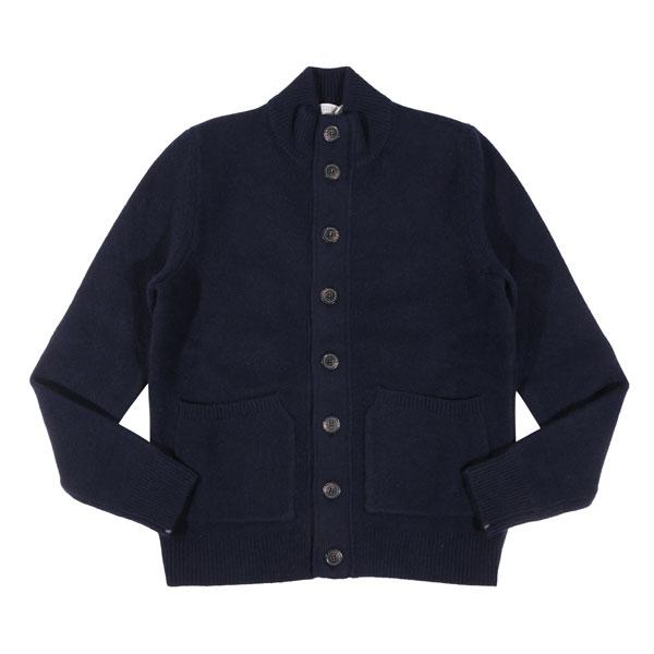 LAMANO ARTISANS（ラマノ アーチザン） カーディガン LMK828 BOMBER BOTT ネイビー 52 32392nv 【W32395】の画像